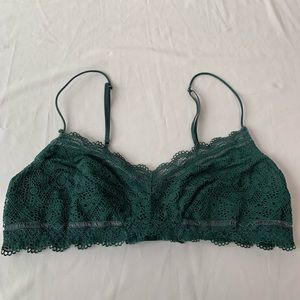 Green Floral Lace Bralette